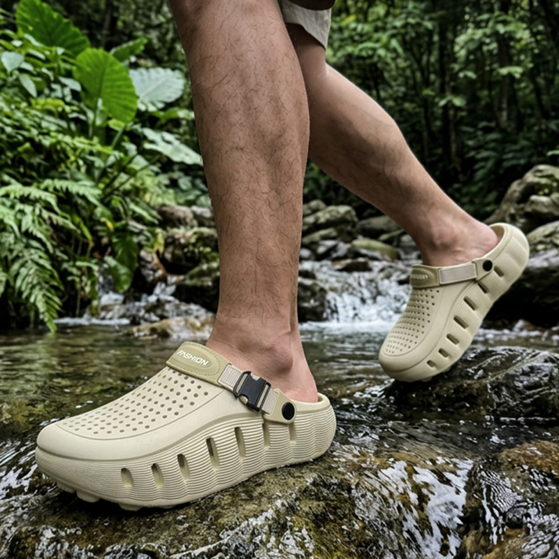 Men Shoes Brands - Comfort Platform Mix Color Brand Clogs