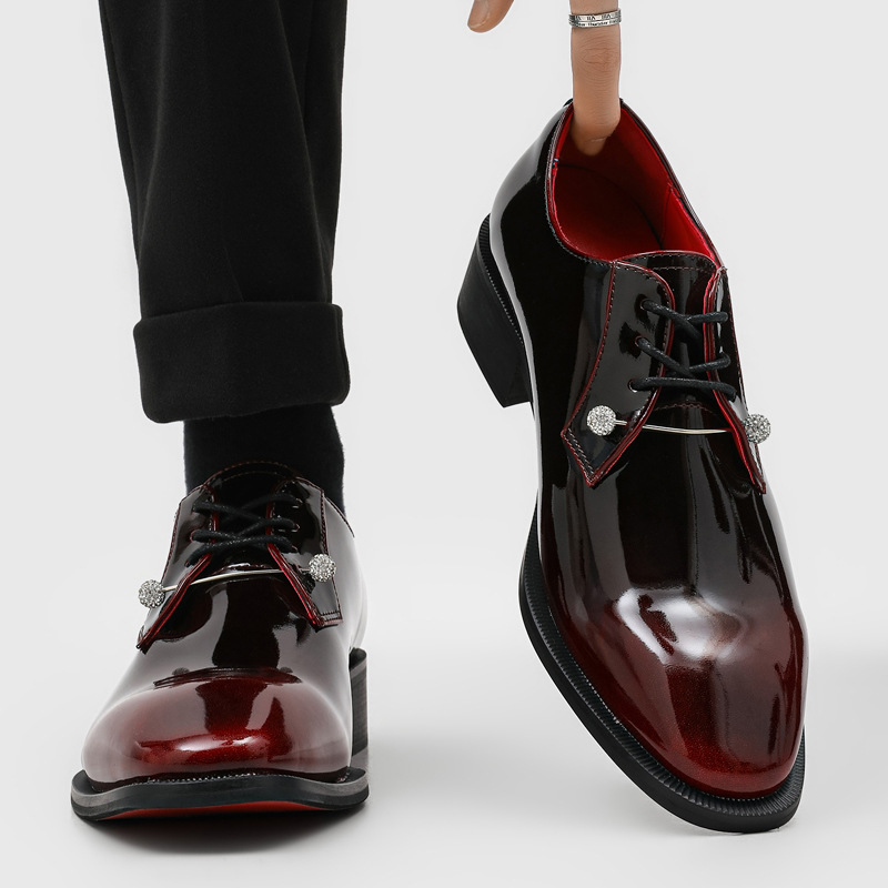 Men Shoes Type - Luxury Patent Leather Derbys Dress Shoes