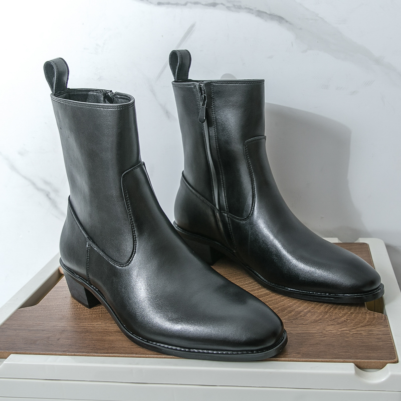 Men Shoes Brands - New English Style Chelsea Long Boots