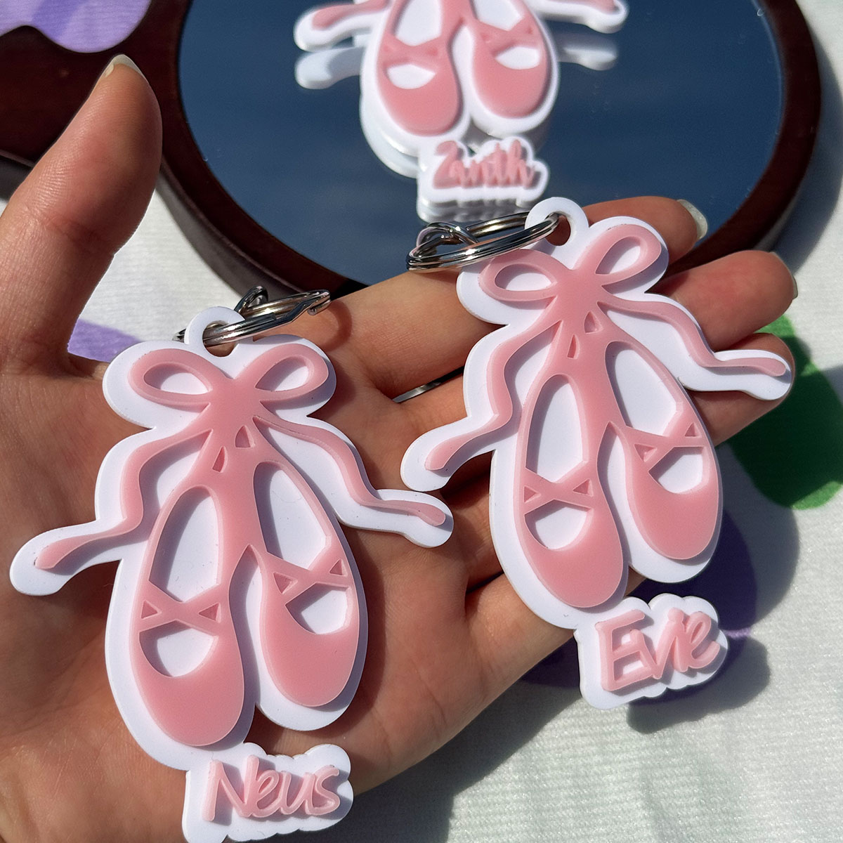 Men Shoes Name - Custom Name Acrylic Keychain Personalized Letter