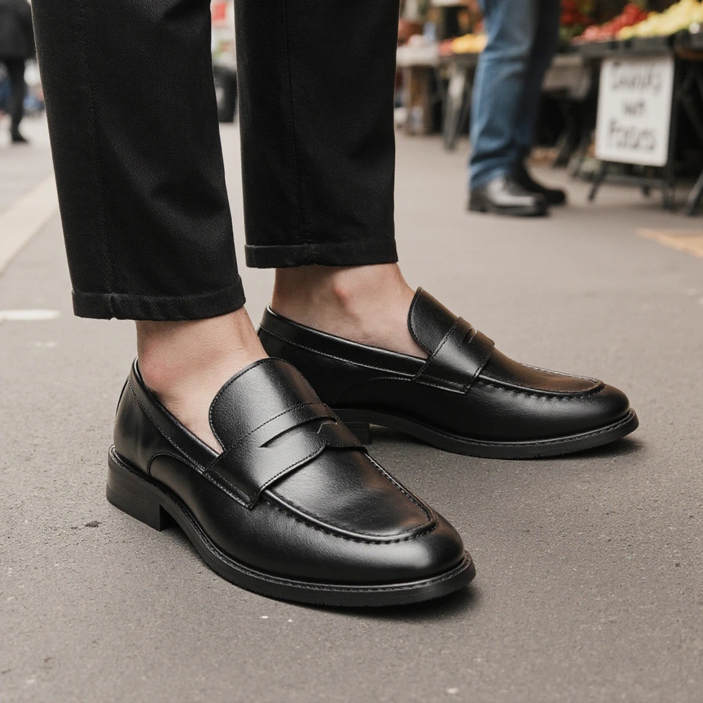 Men's Black Penny Loafers Clas - Men'S Shoes Hugo Boss ulasan dan harga