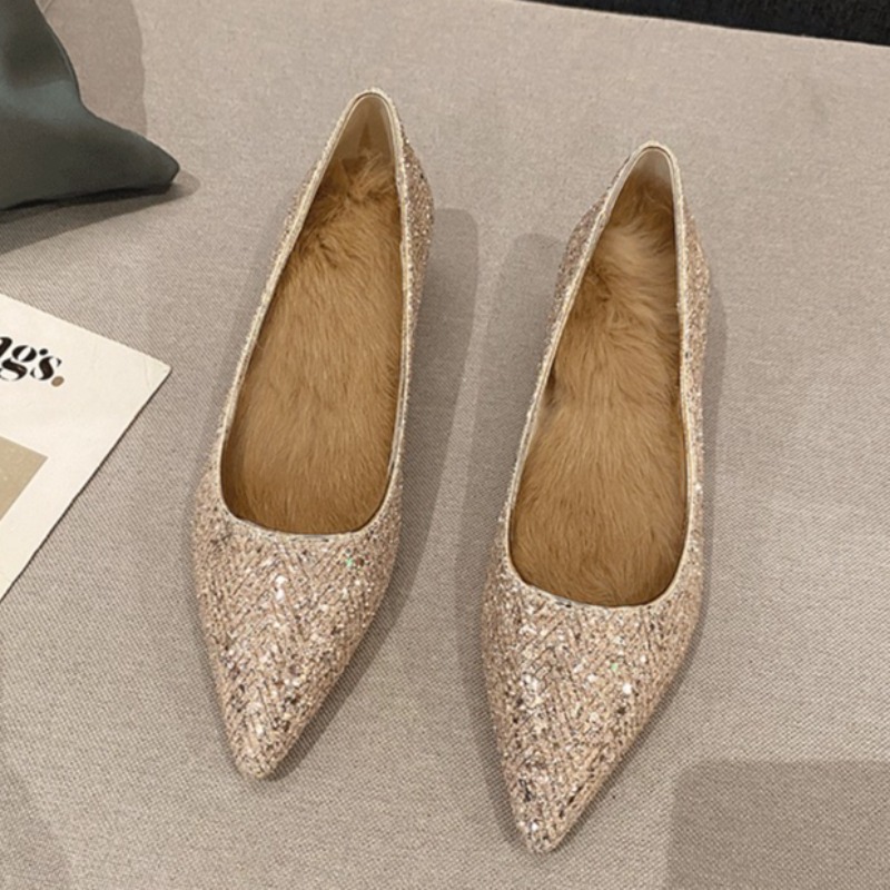 Gold High Heels Women Fashion  - Dress Shoe Pointed ulasan dan harga