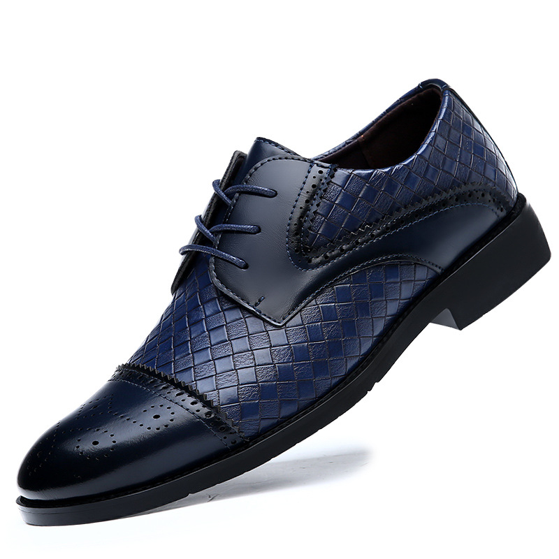 Mens Navy Blue Woven Pattern C - Men'S Shoes Navy Blue ulasan dan harga