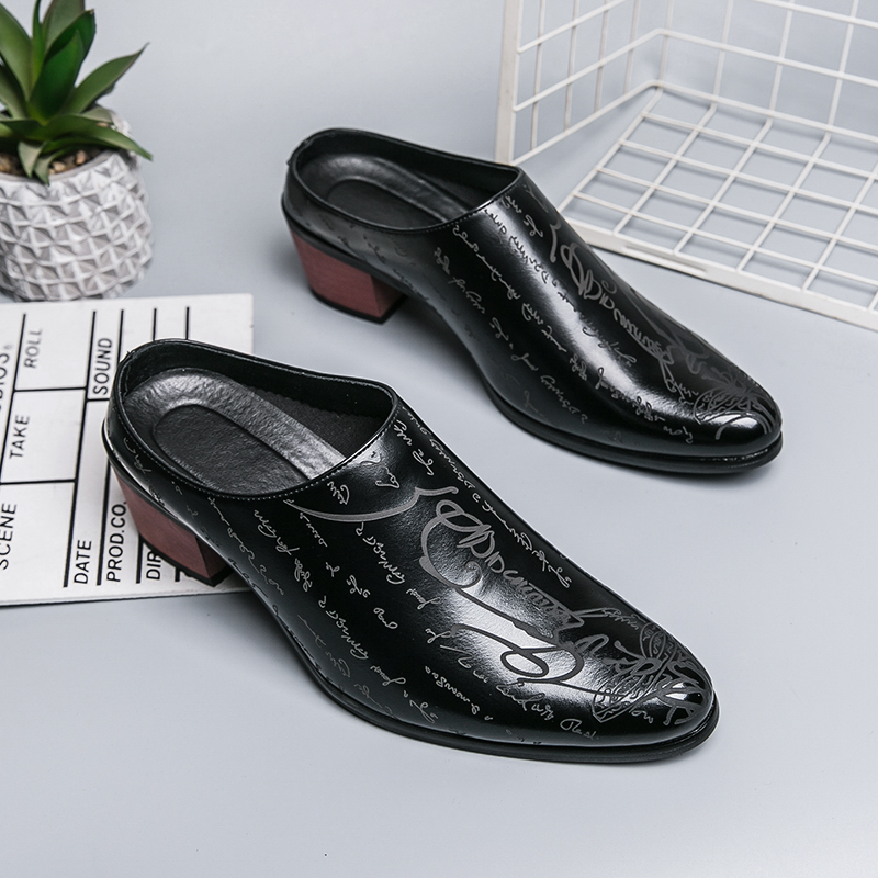 Men Brown Leather Mules Slippe - Men'S Shoes Dress Casual ulasan dan harga
