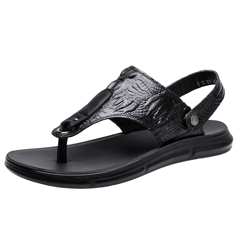 Men's Pu Leather Sandals Summe - Men Shoes Type ulasan dan harga