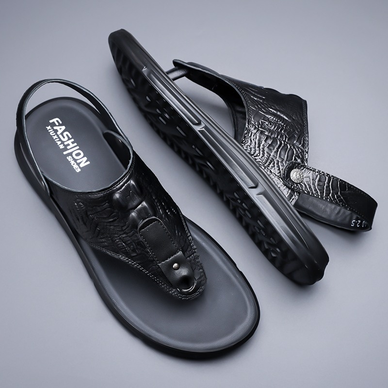 Men's Pu Leather Sandals Summe - Men Shoes Type ulasan dan harga