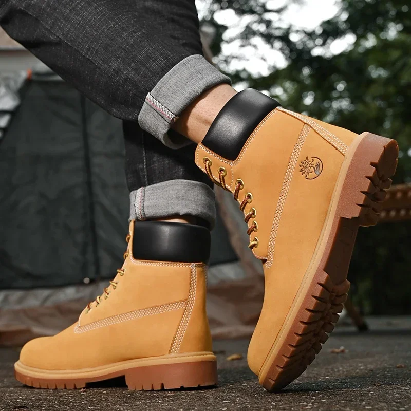 Boots Men High Top Boots High  - Men Shoes Type ulasan dan harga