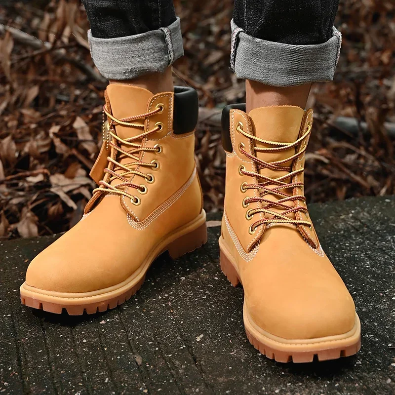 Boots Men High Top Boots High  - Men Shoes Type ulasan dan harga