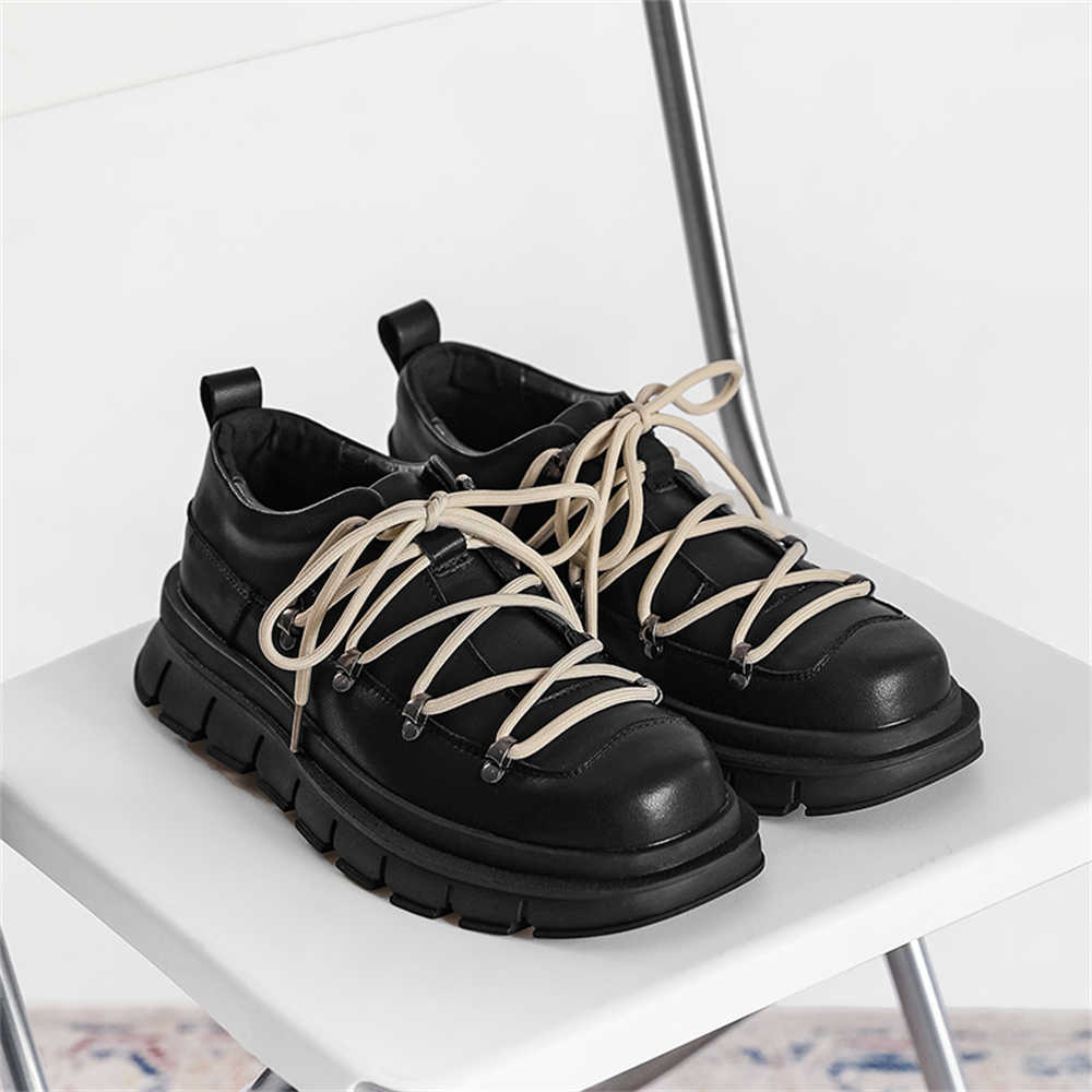 Laced Thick Heeled Sports Boot - Men Shoes Name ulasan dan harga