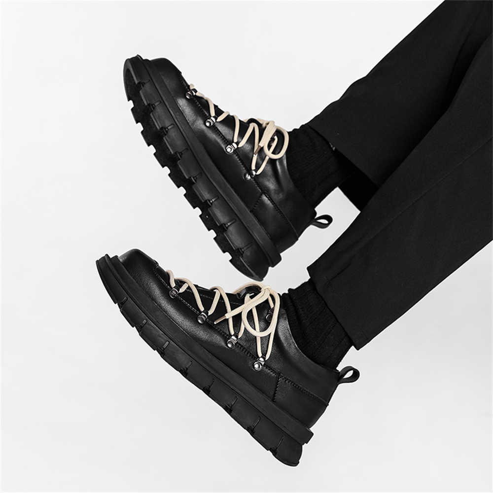 Laced Thick Heeled Sports Boot - Men Shoes Name ulasan dan harga